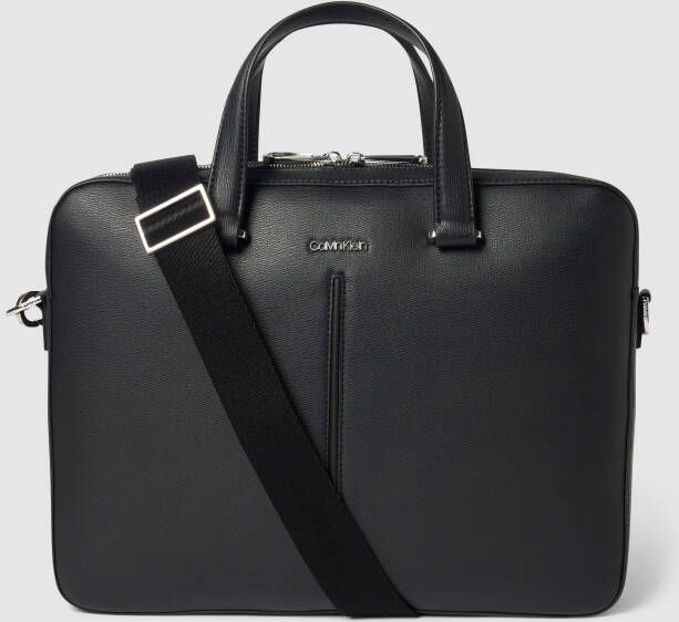 Calvin Klein Stijlvolle Laptoptas met Meerdere Zakken Black
