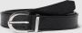 Calvin Klein Leren Riem Zwart Metalen Gesp Contrast Details Black Heren - Thumbnail 1