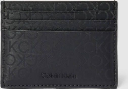 Calvin Klein Heren Portemonnee Zwart Print Herfst Winter Black Heren