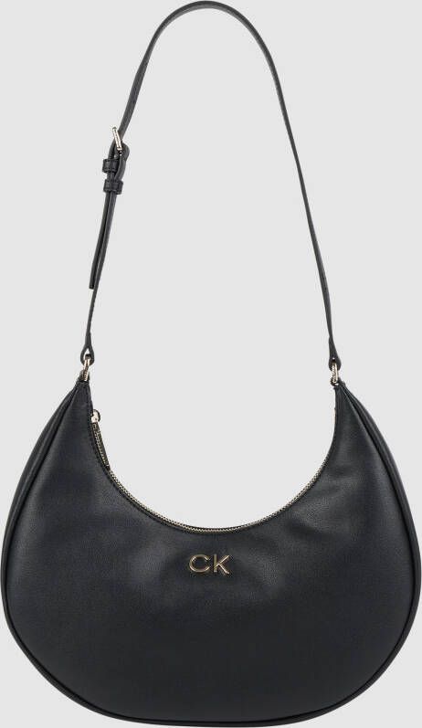 Calvin Klein Zwarte dames schoudertas met verstelbare band Black Dames