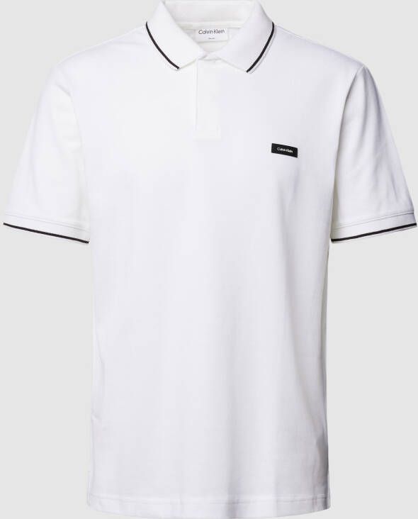 Calvin Klein Slim Poloshirt Wit K10K110596 YAF White Heren