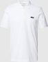 CALVIN KLEIN Heren Polo's & T-shirts Stretch Pique Slim Button Polo Wit - Thumbnail 2