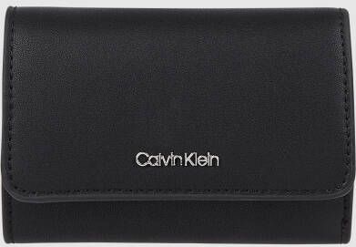 Calvin Klein Damesportemonnee Zwart Rfid Ritssluiting Black Unisex