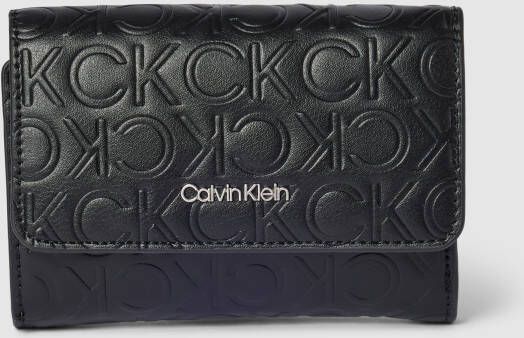 CK Calvin Klein Portemonnee met all-over logo model 'MUST'