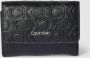 Calvin Klein Damesportemonnee Zwart Rfid Ritssluiting Black Dames - Thumbnail 1