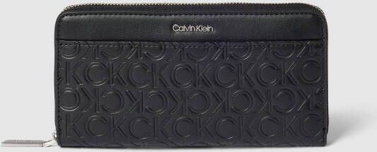 Calvin Klein Elegant Damesportemonnee met Slipversiering Black Dames