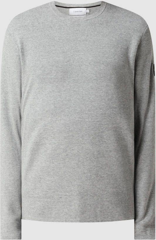 Calvin Klein Trui met ronde hals TONAL TEXTURE BLOCK SWEATER