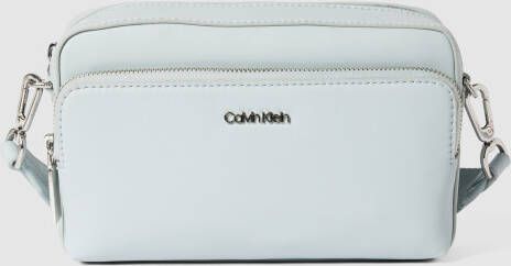 Calvin Klein Blauwe Schoudertas met Ritssluiting Blue Dames