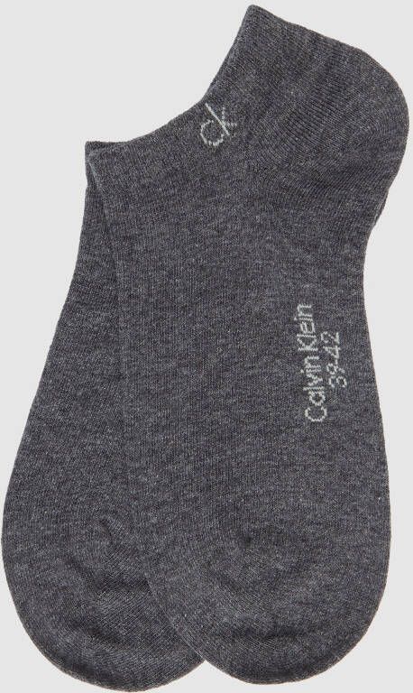 CK Calvin Klein Sneakersokken met labelprint in een set van 2 paar