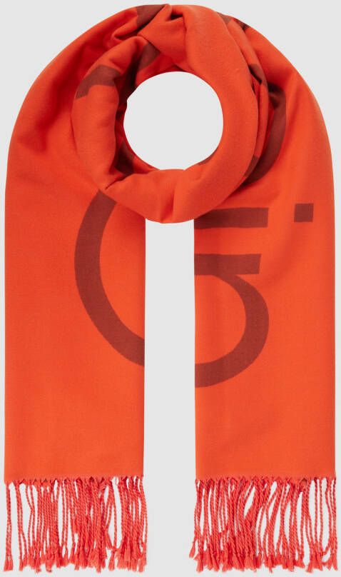 Calvin Klein Fringed Sjaal Orange Dames