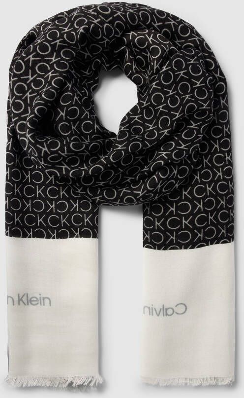 CK Calvin Klein Sjaal met logomotief model 'GEO MINIMAL'
