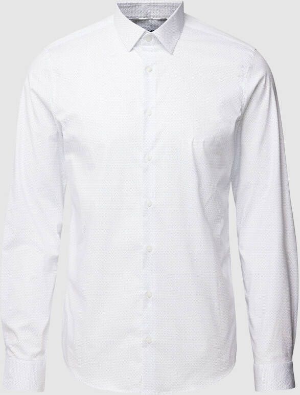 Calvin Klein Overhemd met lange mouwen STRETCH DASH PRINT SLIM SHIRT