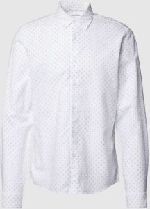 CK Calvin Klein Slim fit zakelijk overhemd met labelstitching model 'OXFORD'