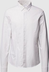 CK Calvin Klein Slim fit zakelijk overhemd met streepmotief model 'OXFORD'