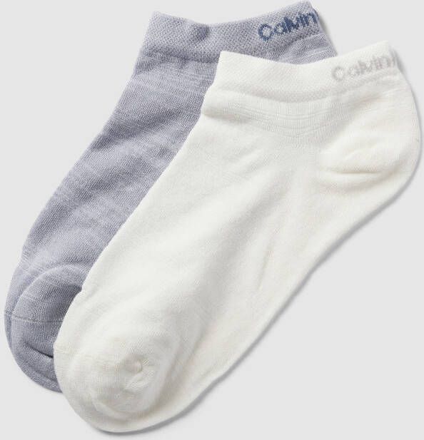 CK Calvin Klein Sneakersokken met labeldetail in een set van 2 paar