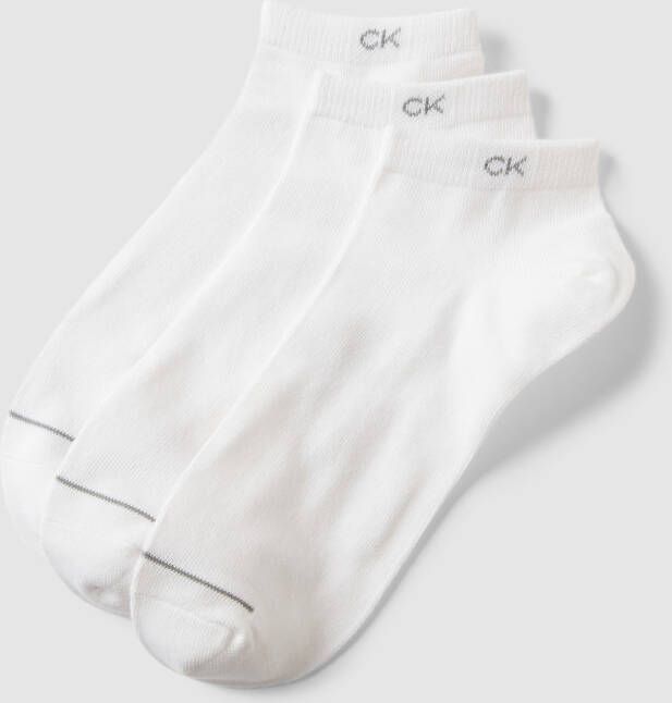 CK Calvin Klein Sneakersokken met labelprint in een set van 3 paar model 'MEN SNEAKER 3P'