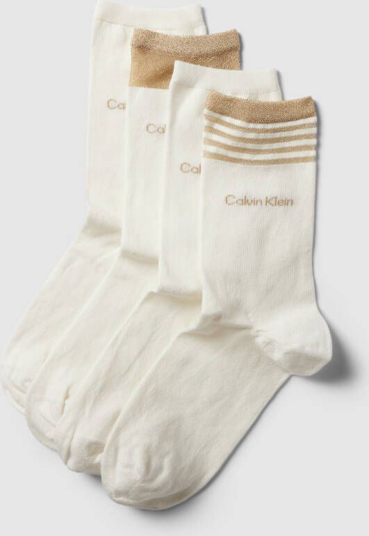 CK Calvin Klein Sokken met effectgaren in een set van 4 paar