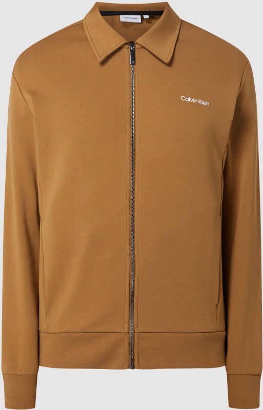 CK Calvin Klein Sweatjack met platte kraag