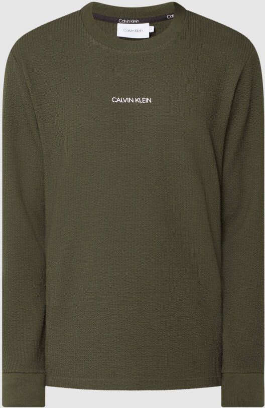 CK Calvin Klein Sweatshirt met ribstructuur
