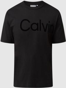Calvin Klein Shirt met ronde hals met logo-opschrift