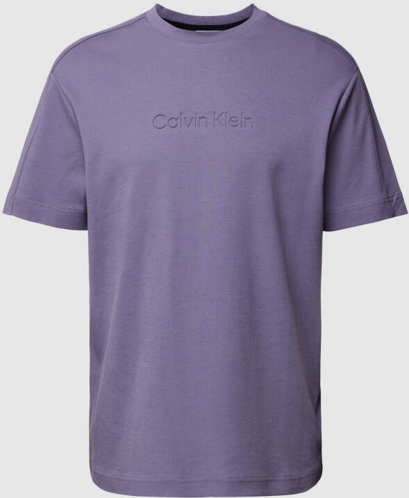 Calvin Klein Heren T-shirt met bedrukt logo Purple Heren