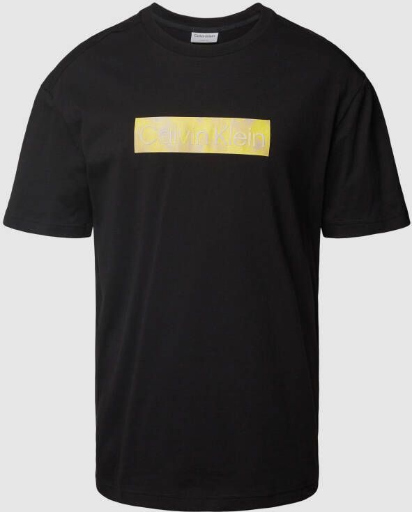 CK Calvin Klein T-shirt van puur katoen met labelprint