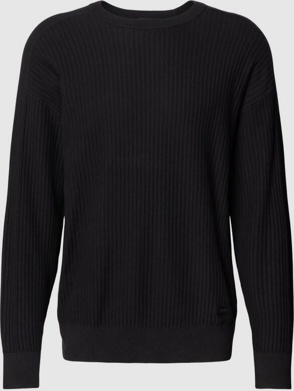 CK Calvin Klein Trui in riblook model 'REVERSED OTTOMAN TEXTURE'