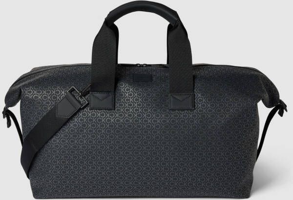 Calvin Klein Logo-Geëmbosseerde Ecopelle Weekendtas Black Heren