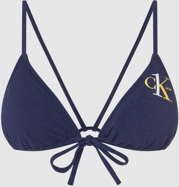 Calvin Klein Swimwear Triangel-bikinitop met calvin klein-logo-monogram