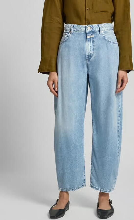Closed barrel fit jeans met labeldetail model 'JAZZIE' - Foto 3