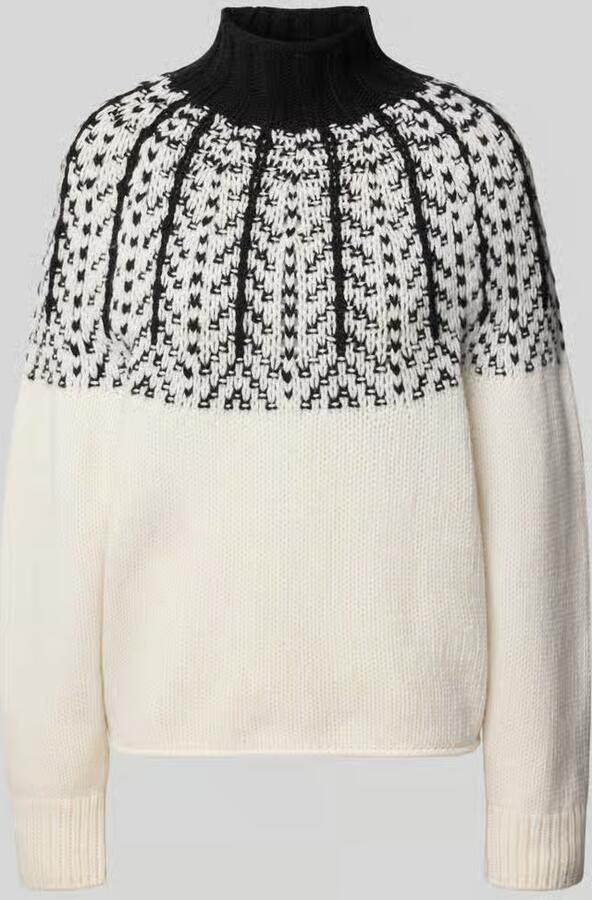 Closed Gebreide pullover van wol met opstaande kraag