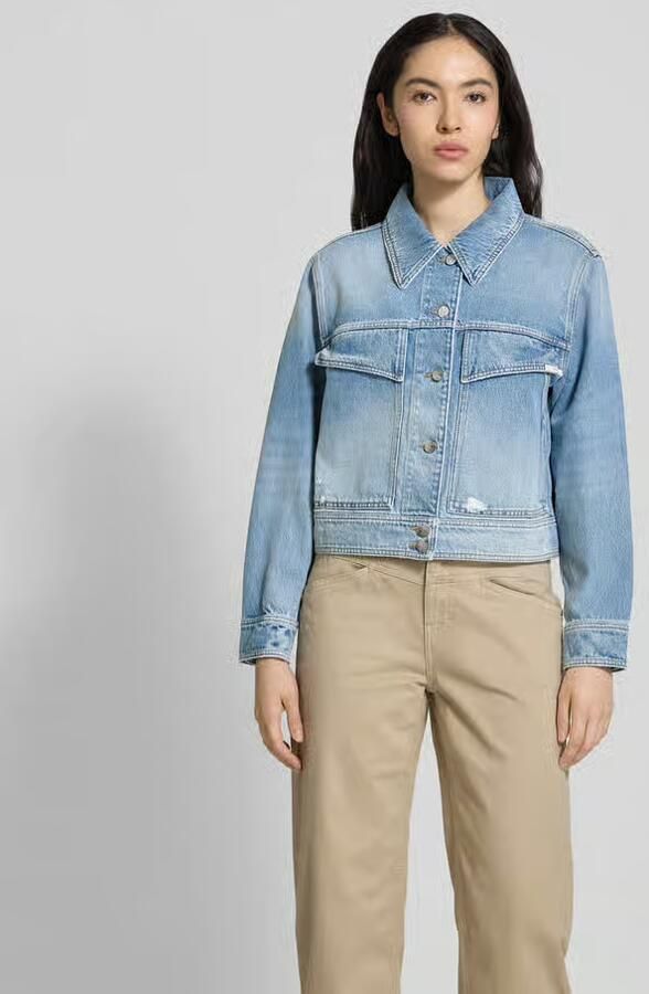 Closed Jeansjack met knoopsluiting - Foto 3