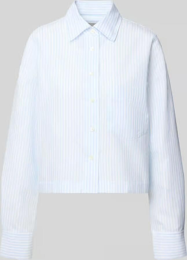 Closed overhemdblouse met knoopsluiting en sportmanchetten