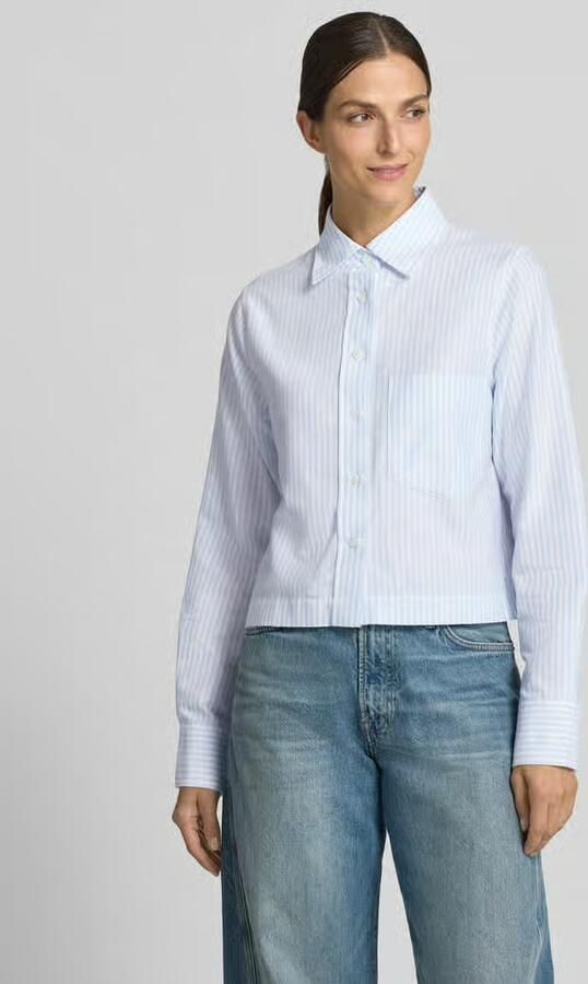 Closed overhemdblouse met knoopsluiting en sportmanchetten - Foto 3