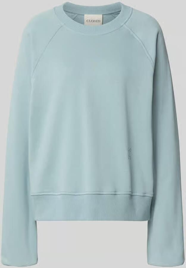 Closed oversized sweatshirt met ronde hals