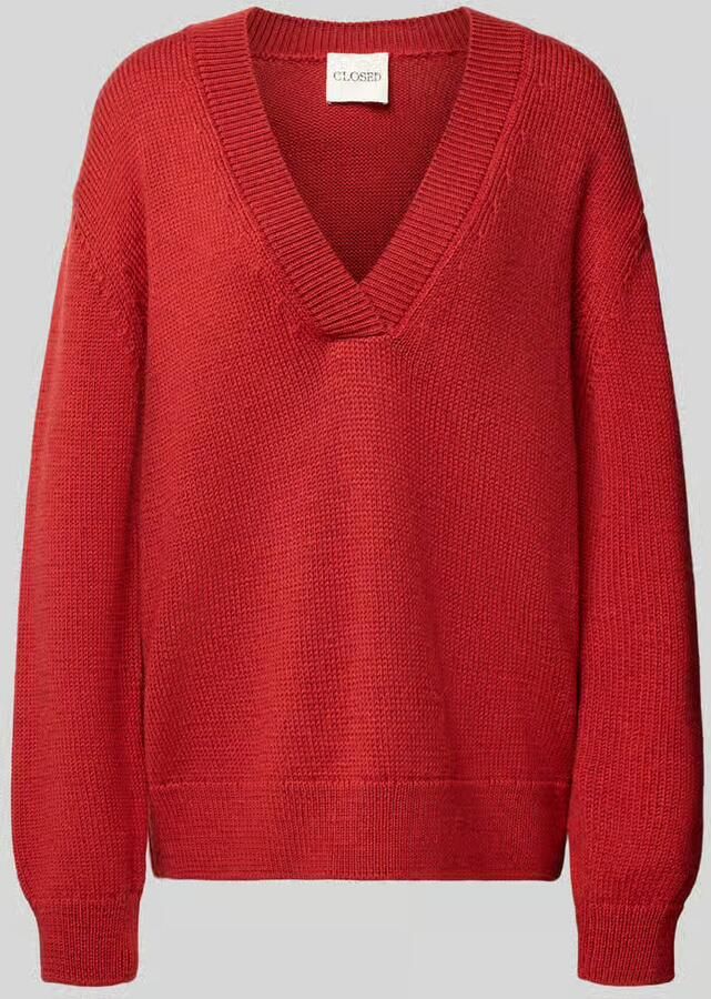 Closed Oversized trui van lamswolmix