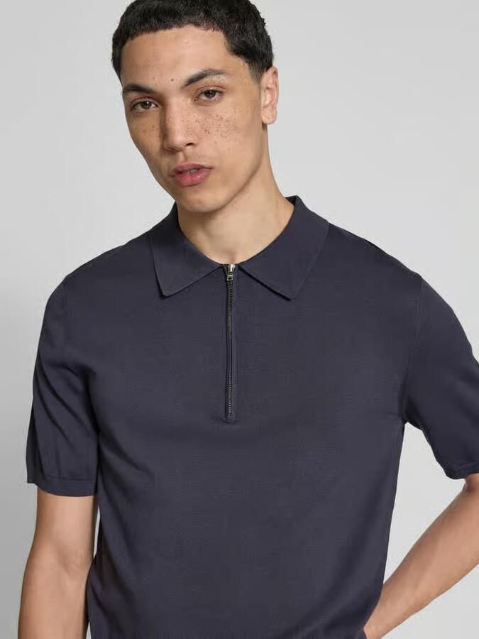 Closed Poloshirt met korte ritssluiting
