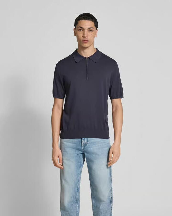 Closed Poloshirt met korte ritssluiting - Foto 3