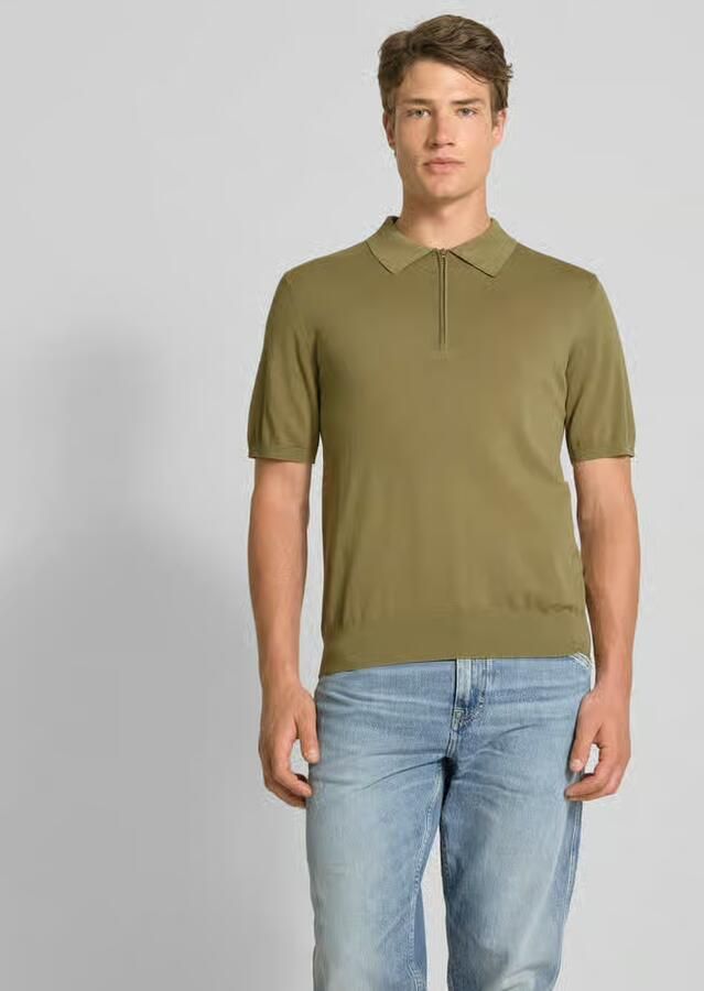 Closed Poloshirt met korte ritssluiting - Foto 3