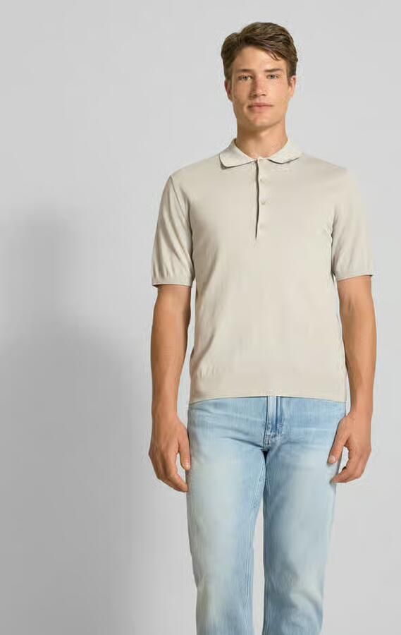 Closed Poloshirt met ribboorden - Foto 3