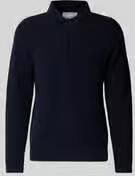 Closed Pullover in gebreide look met polokraag