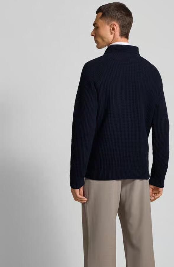 Closed Pullover in gebreide look met polokraag - Foto 2
