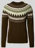 Closed Pullover in gebreide look van wolmix