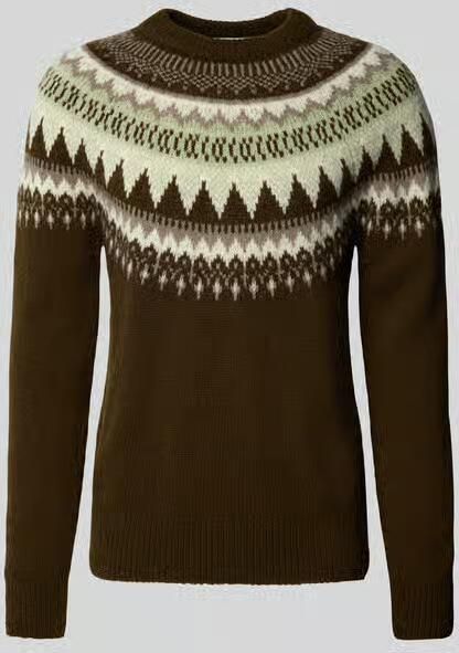 Closed Pullover in gebreide look van wolmix - Foto 2