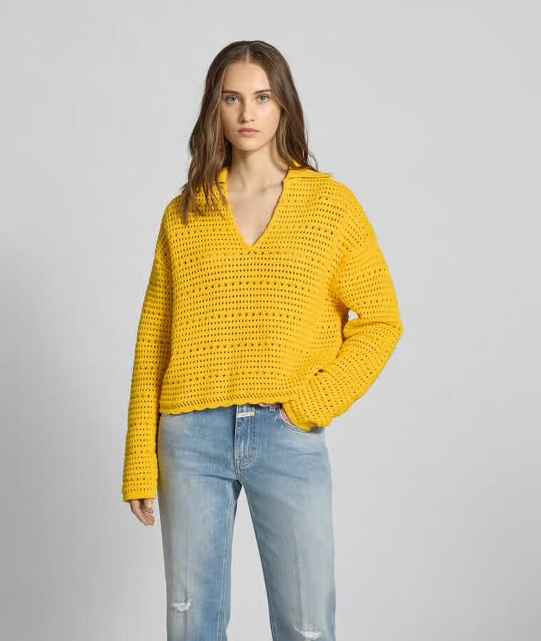 Closed Pullover met broderie anglaise - Foto 2