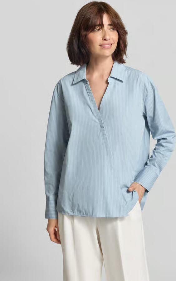 Closed regular fit blouse met V-hals - Foto 3