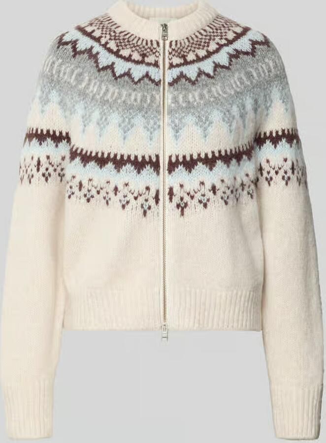 Closed Regular fit gebreid jack met all-over motief