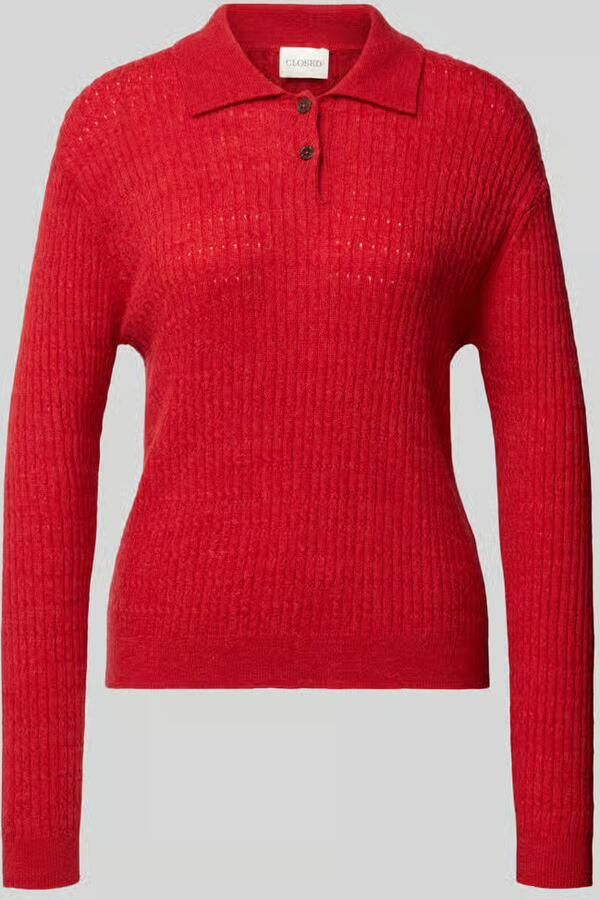 Closed Regular fit gebreide pullover van wolmix met alpaca-aandeel