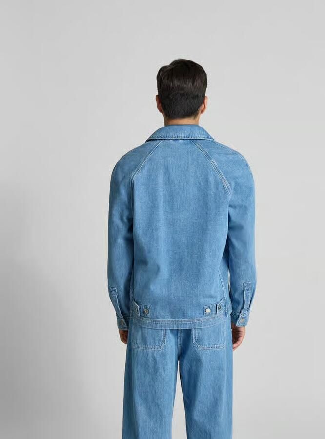 Closed Regular fit jeansjack met platte kraag