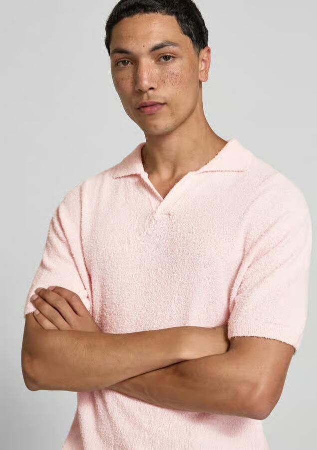 Closed regular fit poloshirt in brei-look